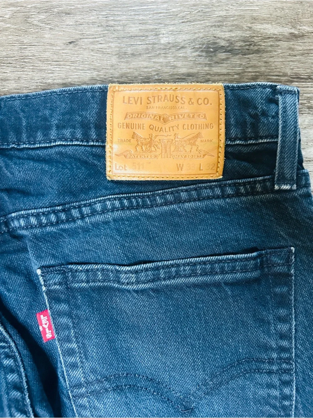 Men's Classic Straight Jeans in Dark Blue Big E